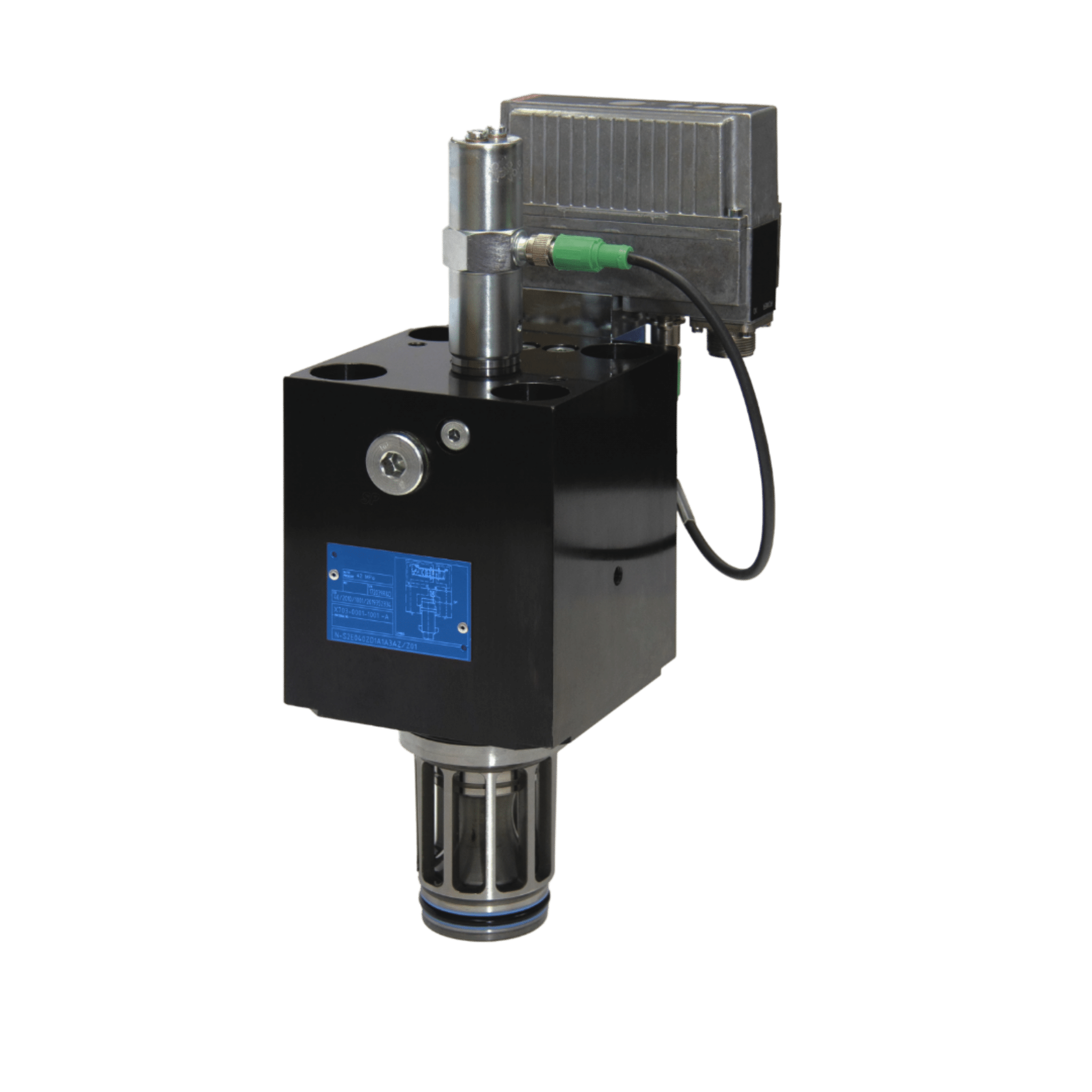 Auswahl an Einbau- und Servocartridge-Ventilen von AXXERON Hydrolux für industrielle Hydrauliksysteme