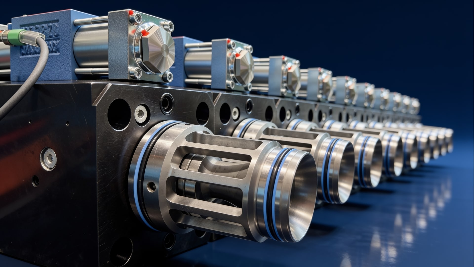 An overview of hydraulic components from AXXERON Hydrolux – cartridge valves, manifold blocks and die-cushion systems