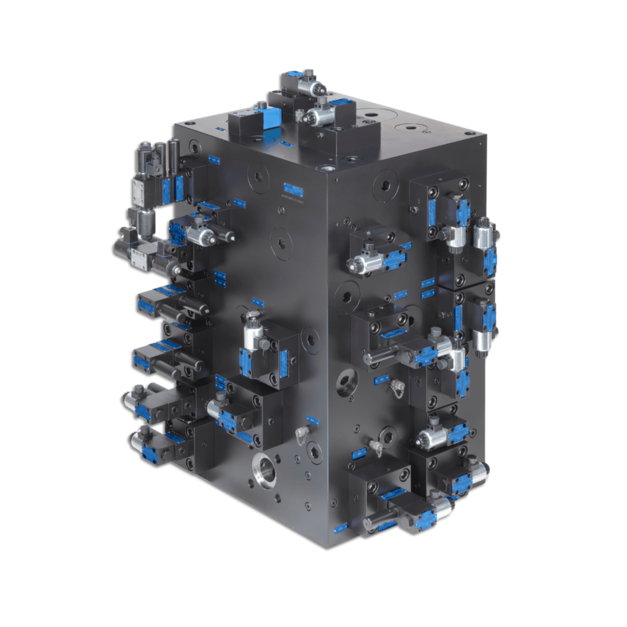 Modularer hydraulischer Service-Manifold M-HSM von AXXERON Hydrolux mit Ventilen und hydraulischen Anschlüssen